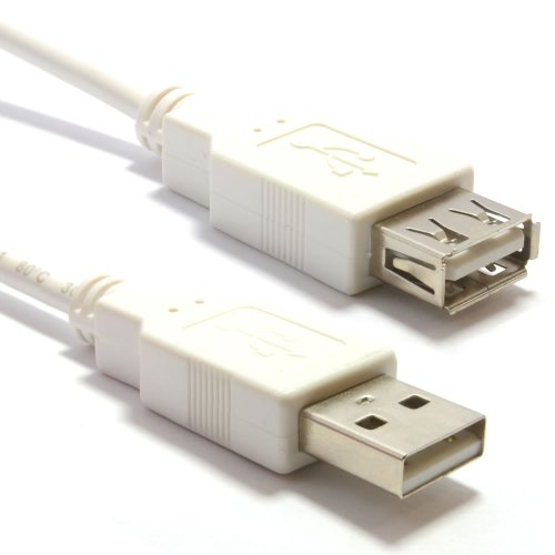 USB 2,0 Hoch Geschwindigkeit Kabel Verlängerung Anschlusskabel A Stecker Zum Buchse Weiß 0,5 m [0.5 Meter/0,5m] von kenable