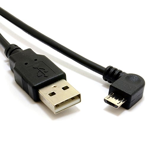 USB 2,0 Rechts abgewinkelt Mikro B Daten & Ladekabel Kabel 24AWG 1 m Anschlusskabel [1 Meter/1m] von kenable