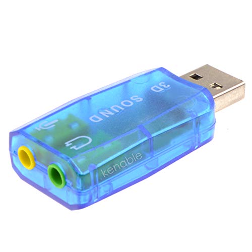 USB Headset Adapter Soundcard Audio Kopfhörer und Mic 2 x 3,5 mm Buchsen von kenable