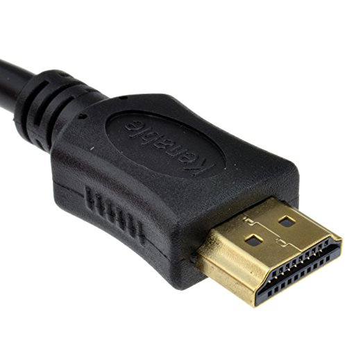 Vergoldeten HDMI Kabel Hoch Geschwindigkeit 1080p HD TV Abgeschirmtes Anschlusskabel Schwarz 0,5 m 50 cm [0.5 Meter/0,5m] von kenable