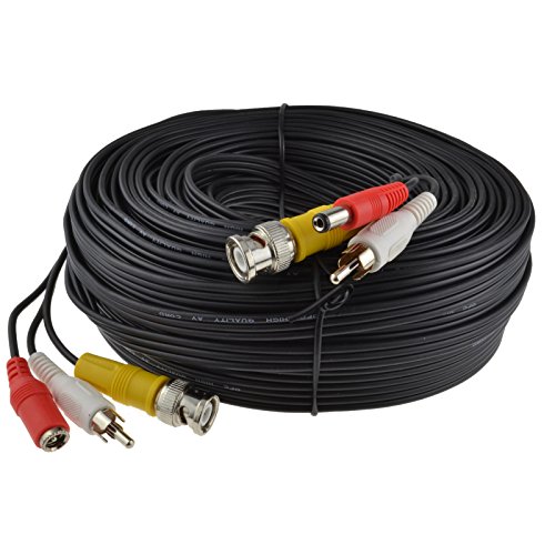 Videoüberwachung CCTV Anschlusskabel BNC Video Chinch Cinch Audio und 2,1 mm DC Strom Kabel 30 m [30 Meter/30m] von kenable
