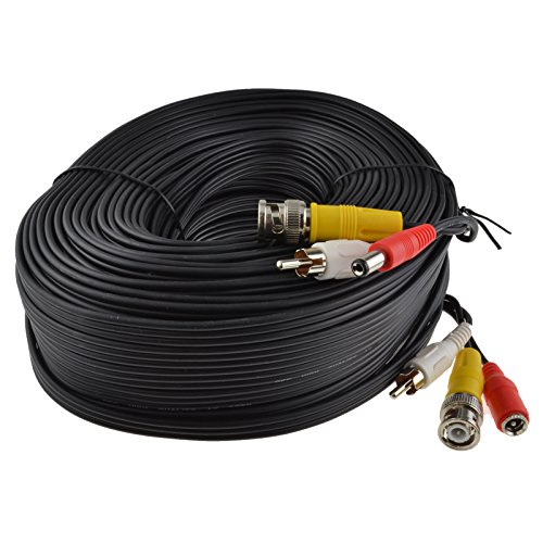 Videoüberwachung CCTV Anschlusskabel BNC Video Chinch Cinch Audio und 2,1 mm DC Strom Kabel 40 m [40 Meter/40m] von kenable