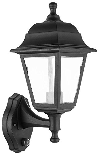 Wall-Mounted Lampe Aussen Garten Licht Mit Dusk Zum Dawn Sensor Schwarz [Dusk to Dawn Sensor] von kenable