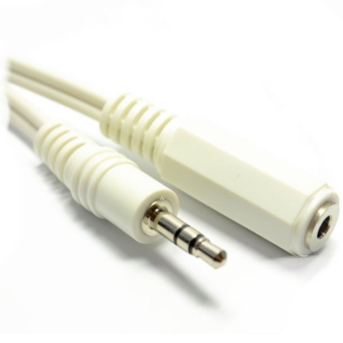 Weiß 3,5 mm Stereo Klinkenstecker Buchse Zum 3,5 mm Stecker Kopfhörer Verlängerung Kabel 1 m [1 Meter] von kenable