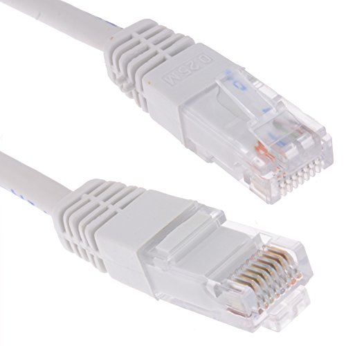 Weiß Netzwerk Ethernet RJ45 Cat-5E UTP Patchkabel LAN Kupfer Kabel Anschlusskabel 3 m [3 Meter/3m] von kenable