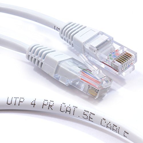 Weiß Netzwerk Ethernet RJ45 Cat5E-CCA UTP Patchkabel 26AWG Kabel Anschlusskabel 15 m [15 Meter/15m] von kenable