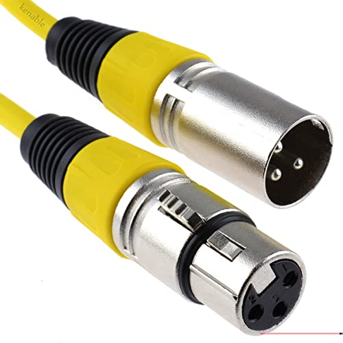 XLR 3 Polig Mikrofon Anschlusskabel Männlich Zum Weiblich Audio Kabel Gelb 2 m [2 Meter/2m] von kenable