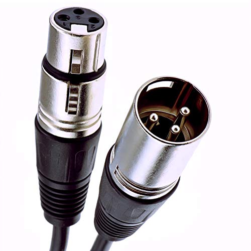 XLR Mikrofon Männlich Zum Weiblich Audio Kabel Schwarz 1 m [1 Meter/1m] von kenable