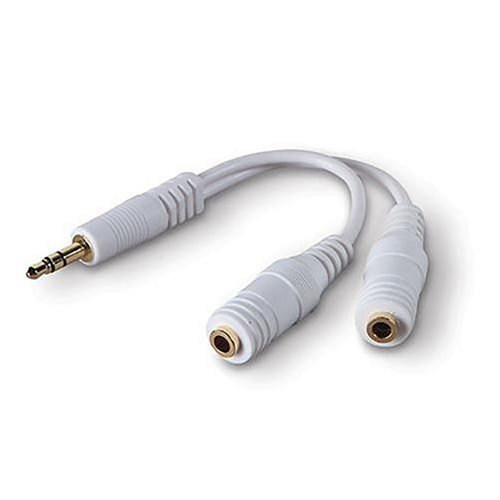 kenable 3,5 mm Klinkenstecker Zum 2X 3,5 mm Klinkenstecker Buchsen Stereo Kopfhörer Kabelverteiler Y-Adapter Weiß von kenable