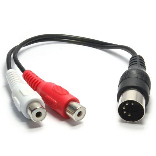 kenable 5 Polig DIN Männlich Stecker Zum 2x Chinch Cinch Buchsen Adapter Kabel 1,2 m [1.2 Meter] von kenable