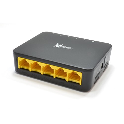 kenable 5 Port 10/100/1000 Mbps Gigabit Desktop RJ45 Ethernet Umschalter [Cat6-5 Port] von kenable