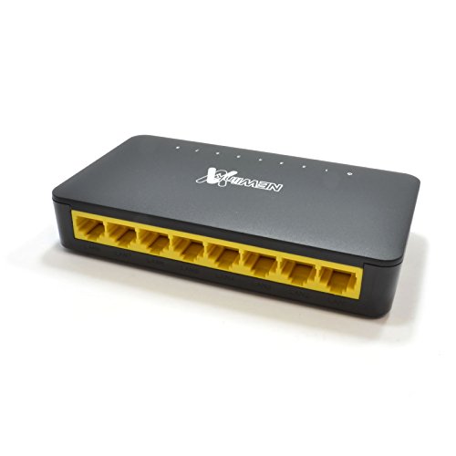 kenable 8 Port 10/100/1000 Mbps Gigabit Desktop RJ45 Ethernet Umschalter [Cat6-8 Port] von kenable