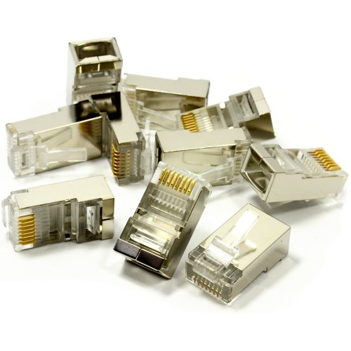 Abgeschirmtes CAT5e STP FTP RJ45 LAN Crimps Ende Anschlüsse [10 Stück] [10 Pack] von kenable