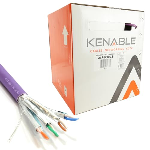 kenable CAT6A S/FTP Kupfer Verluste Rauch Lszh 10 Gigabit Netzwerk Kabel Kabelrolle 305 m [305 Meter/305m] von kenable