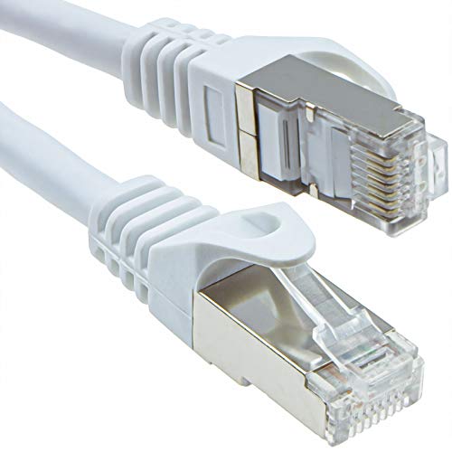 kenable CAT6A SSTP Snagless Abgeschirmtes RJ45 Netzwerk Ethernet 10gig Kabel 6 m Weiß [6 Meter/6m] von kenable