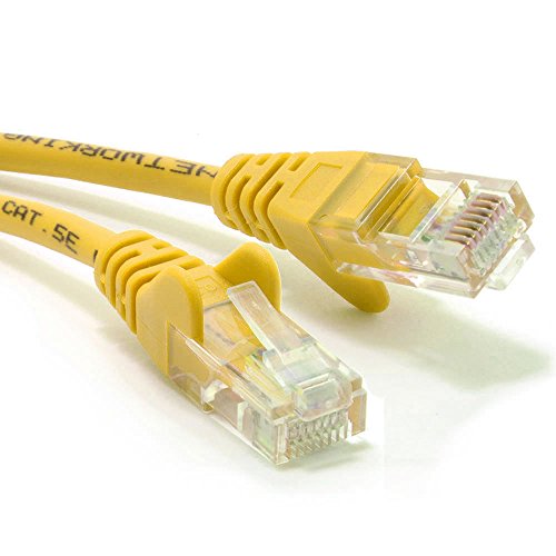 kenable Gelb Netzwerk Ethernet RJ45 Cat5E-CCA UTP Patchkabel 26AWG Kabel 0,25 m [0.25 Meter/0,25m] von kenable