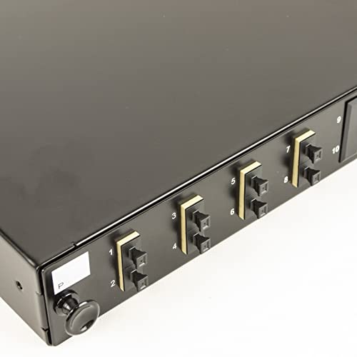 kenable Glasfaser-Patchpanel 12 Anschlüsse mit 4 x SC Duplex MM Modulen, Adapter 8 Fasern von kenable