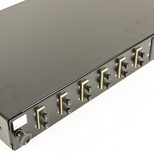 kenable Glasfaser-Patchpanel 12 Anschlüsse mit 6 x SC Duplex MM Modulen, Adapter, 12 Fasern von kenable