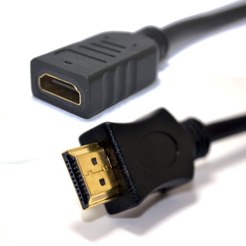 kenable HDMI 1,4 Hoch Geschwindigkeit 3D TV Verlängerung Anschlusskabel Männlich Zum Weiblich Kabel 0,25 m [0.25 Meter/0,25m] von kenable