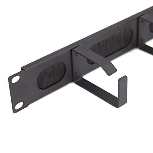 kenable Kabelführungsleiste 1U mit 4 Ringen und Pinsel-Datenschrank, 19 Zoll Rack von kenable