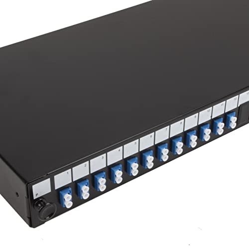 kenable LWL Patchpanel 24 Port mit 12x LC Duplex SM Module Adapter 24 Fasern von kenable