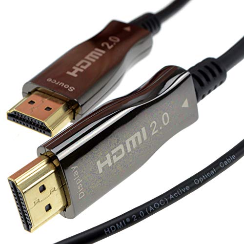 kenable Lange HDMI Active Optisches Kabel AOC HDR 18Gbps 4K 60Hz 2160p 50 m [50 Meter/50m] von kenable