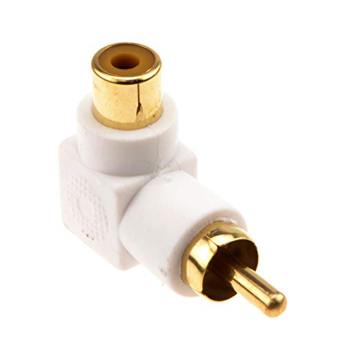 Rechts abgewinkelt Chinch Cinch Adapter Weiß Audio Stecker Zum Buchse Vergoldeten Vergoldete Rechts abgewinkelt Chinch Cinch Adapter Weiß Audio Stecker Zum Buchse Vergoldeten Vergoldete von kenable