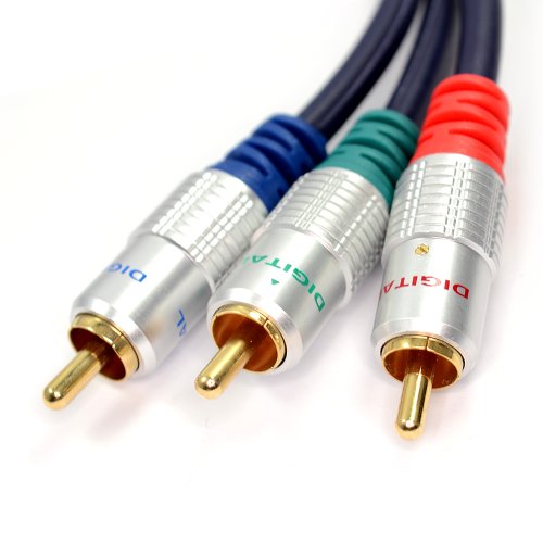Reines Kupfer OFC Abgeschirmtes Komponenten Video RGB YUV Kabel 3 Chinch Cinch 1 m [1 Meter/1m] von kenable