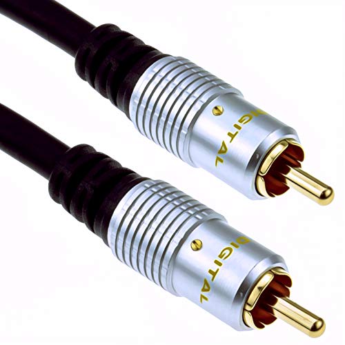 kenable Reines Kupfer OFC Digital Audio oder Composite Kabel Cinch Stecker Zum Stecker Vergoldeten 1,5 m [1.5 Meter/1,5m] von kenable