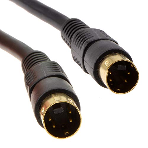 kenable SVHS S-Video Stecker Zum Stecker Video Kabel 4 Polig mini DIN Vergoldeten 2 m [2 Meter/2m] von kenable