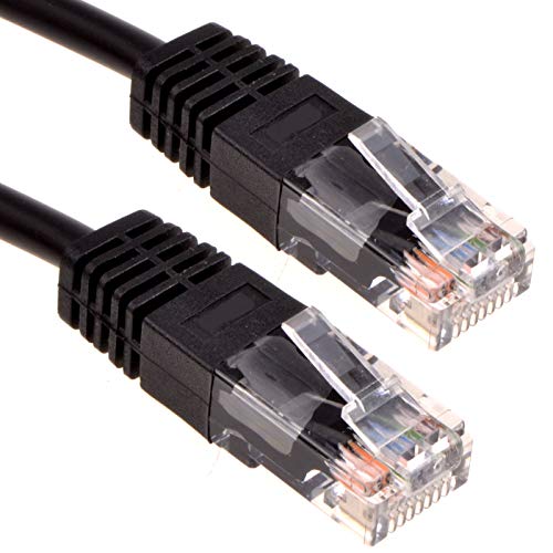kenable Schwarz Netzwerk Ethernet RJ45 Cat-5E UTP Patchkabel LAN Kupfer Kabel Anschlusskabel 0,5 m [0.5 Meter/0,5m] von kenable