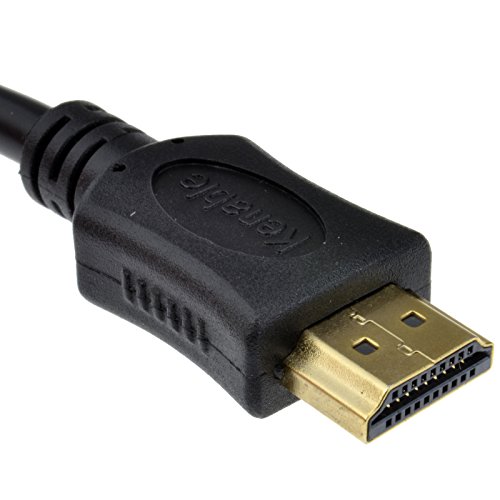 kenable Vergoldeten HDMI Kabel Hoch Geschwindigkeit 1080p HD TV Abgeschirmtes Anschlusskabel Schwarz 1,8 m [1.8 Meter/1,8m] von kenable