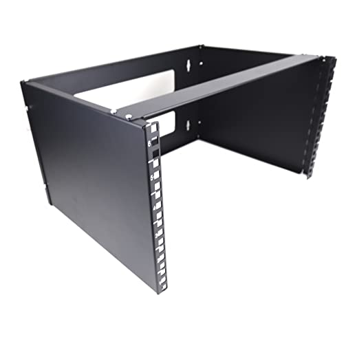 kenable Wandmontierte Patchpaneelhalterung 6U für 48,3 cm (19 Zoll) Rack mit offenem Rahmen, flach verpackt von kenable