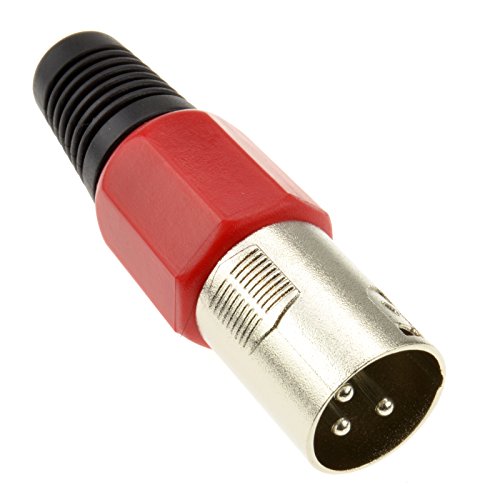 kenable XLR 3 Polig Männlich Mikrofon Löten Beendigung Stecker Für 8 mm Kabel Rot [Male] von kenable