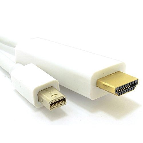 kenable mini DisplayPort/Thunderbolt Zum HDMI Kabel Mac Zum TV Video+Audio 0,5 m [0.5 Meter/0,5m] von kenable