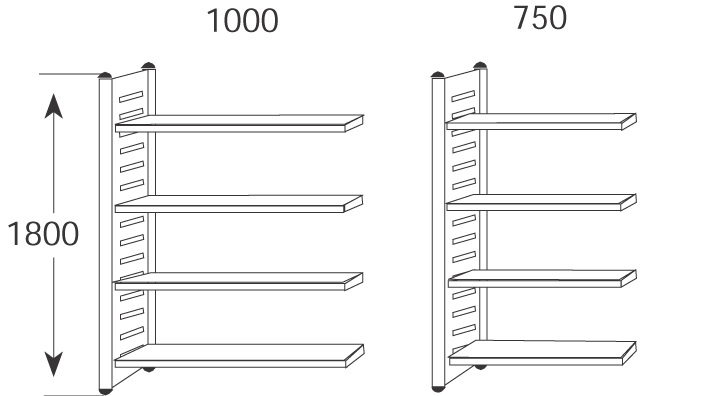 kerkmann Abschlussrahmen , M2, , (H)1.800 mm, für (T)500 mm von kerkmann