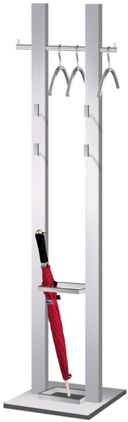 kerkmann Garderobenständer M 25, 8 Haken, alusilber kerkmann Garderobenständer M 25, 8 Haken, alusilber von kerkmann