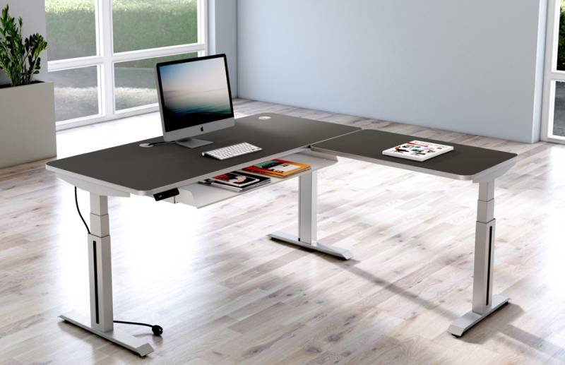 kerkmann Sitz-Steh-Schreibtisch mit Anbau Move Professional von kerkmann