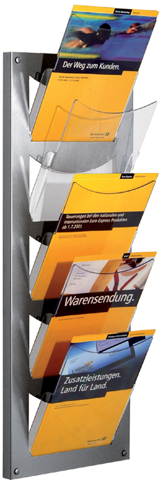 kerkmann Wand-Prospekthalter NovaX, DIN A4 hoch, 5 Fächer kerkmann Wand-Prospekthalter NovaX, DIN A4 hoch, 5 Fächer von kerkmann