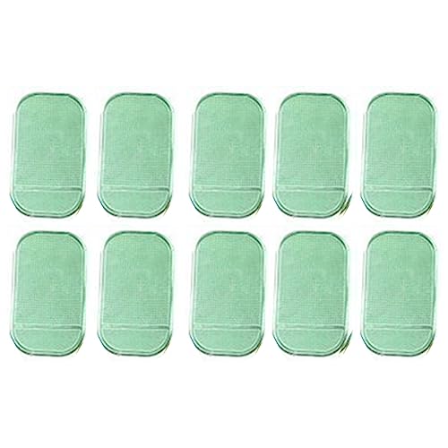 kesurpae 10 Stück Anti Rutsch Matte, Handy Pad, Geschenk, praktische Autoteile, Armaturenbrett, Spinnenmatten, frei drehbare Handy Pads, Grün von kesurpae