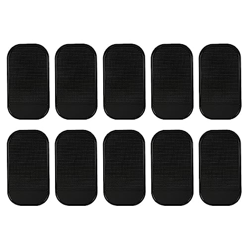 kesurpae 10 Stück Anti Rutsch Matte, Handy Pad, Geschenk, praktische Autoteile, Armaturenbrett, Spinnenmatten, frei drehbare Handy Pads, Schwarz von kesurpae