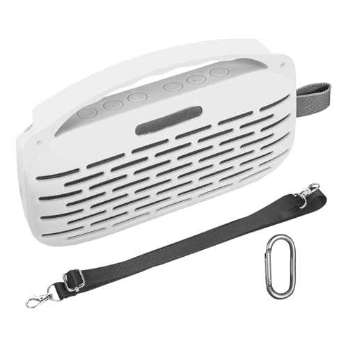 kesurpae Flex mit Lautsprecherhülle für Flex 2nd Silica Gel Ose Flex stoßfeste S OundLink B Silikonhülle für B OundLink Lautsprecher, Weiß von kesurpae