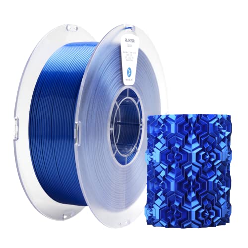PLA Silk Filament 1,75mm, kexcelled Shiny Gloss 3D Drucker Filament, Maßgenauigkeit +/- 0,03mm, 1kg Spule (2,2lbs), Seidige Oberfläche, Vakuumverpackung, Ordentliche Wicklung, Dunkelblau von kexcelled