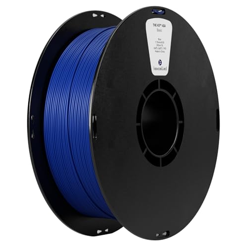 kexcelled ASA Filament 1,75 mm, 1 kg Spule (2,2 lbs) +/- 0,03 mm, 3D Drucker Filament, für die Druck von outdoor-funktionalen Teilen, Wetter- und Hitzebeständigkeit, UV-geschützt, Blau von kexcelled