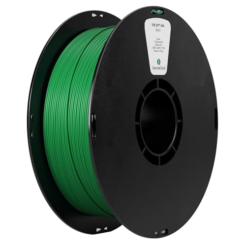 kexcelled ASA Filament 1,75 mm, 1 kg Spule (2,2 lbs) +/- 0,03 mm, 3D Drucker Filament, für die Druck von outdoor-funktionalen Teilen, Wetter- und Hitzebeständigkeit, UV-geschützt, Grün von kexcelled
