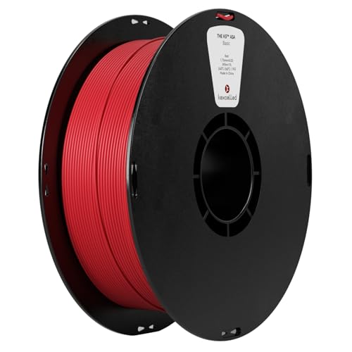 kexcelled ASA Filament 1,75 mm, 1 kg Spule (2,2 lbs) +/- 0,03 mm, 3D Drucker Filament, für die Druck von outdoor-funktionalen Teilen, Wetter- und Hitzebeständigkeit, UV-geschützt, Rot von kexcelled
