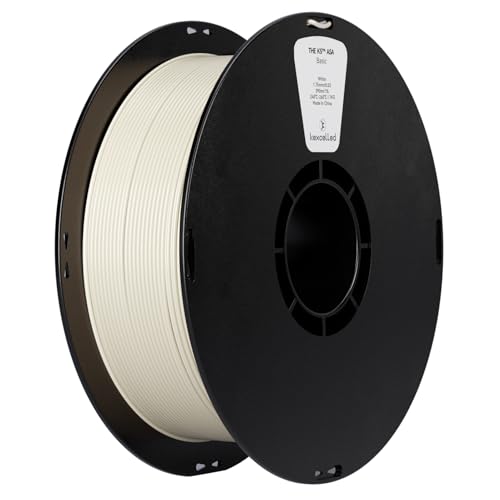 kexcelled ASA Filament 1,75 mm, 1 kg Spule (2,2 lbs) +/- 0,03 mm, 3D Drucker Filament, für die Druck von outdoor-funktionalen Teilen, Wetter- und Hitzebeständigkeit, UV-geschützt, Elfenbeinweiß von kexcelled