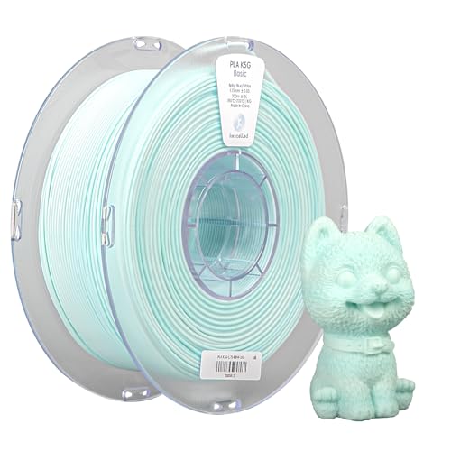 kexcelled Dual Color PLA Filament 1,75 mm, PLA Zweifarbiges, Gradient Farbwechsel 3D Drucker Filament, Semi-Matte Effekt, Maßgenauigkeit+/- 0,03 mm, 1 kg Spule (2,2 lbs), Baby Blau Weiß von kexcelled