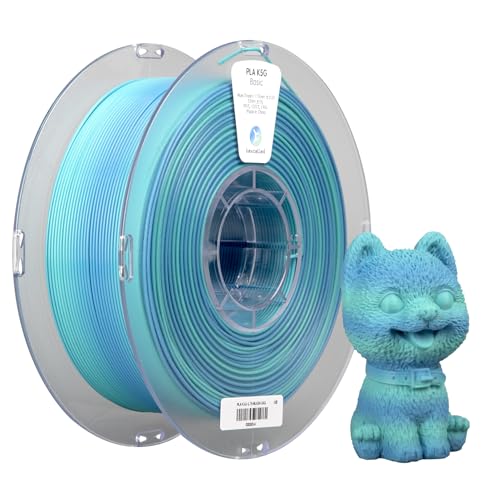 kexcelled Dual Color PLA Filament 1,75 mm, PLA Zweifarbiges, Gradient Farbwechsel 3D Drucker Filament, Semi-Matte Effekt, Maßgenauigkeit+/- 0,03 mm, 1 kg Spule (2,2 lbs), Blau Grün von kexcelled