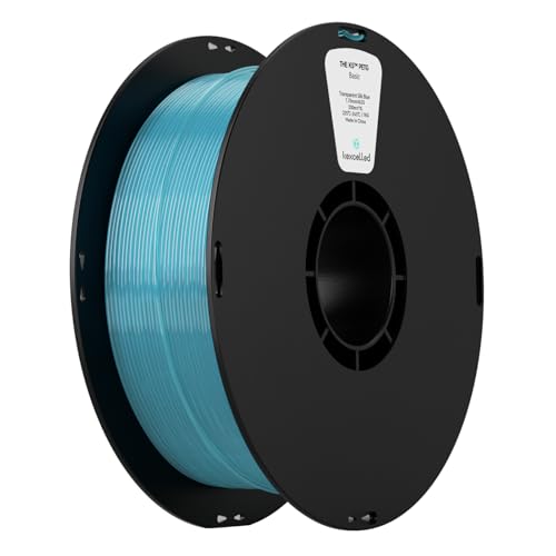 kexcelled PETG Filament 1,75 mm, 3D Druck Filament +/- 0,03 mm, 1kg Spule (2,2 lbs), Chemische Resistenz, Passend für die Meisten FDM-Drucker, Transparenthellblau von kexcelled